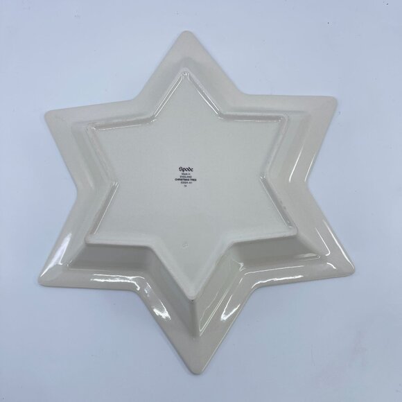 spode england christmas tree star-shaped serving dish s3324-a1 made in england - Picture 3 of 4